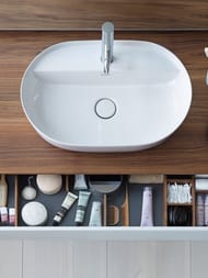 Раковина Duravit Luv 600х400 шлифованная, белая, выпуск с керамической крышкой 0380600000