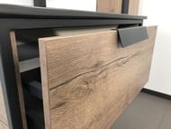 Тумба COMFORTY Бонн-75 (755х520х465) подвесная, с раковиной, дуб темный 00-00001936