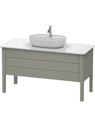 Тумба под раковину Duravit Luv 1338х743х570 2 ящика, серый матовый лак LU956609292 — миниатюра 1