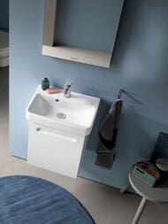 Умывальник подвесной Duravit No.1 450х350х140мм, перелив, отверстие под смеситель, белый 07434500002