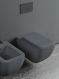 Унитаз подвесной Cielo SHUI COMFORT (375х550х375) безободковый Rimles, цвет Cemento SHCOVSK CM — изображение 3