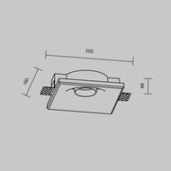 ������������ ���������� Maytoni Gyps Modern (���� ������) DL006-GU10-RD-W, 10��, IP20, �����