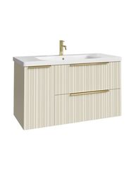 Тумба под раковину Caprigo RAIN 120 (1166х446х550) подвесная, 2 ящ, 1 дверь, Крем лайт 36517L-SF046