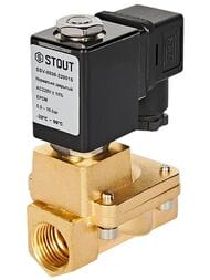 Клапан соленоидный STOUT 1/2", 220В, непрямого действия, нормально закрытый SSV-0030-220015