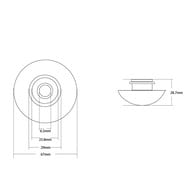 Накладка на слив для раковины ABBER AC0014 белая, керамика — изображение 4