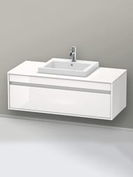 Тумба под умывальник Duravit Ketho 1200х426х550 подвесная, 1 ящик, белый глянец KT679602222 — изображение 2