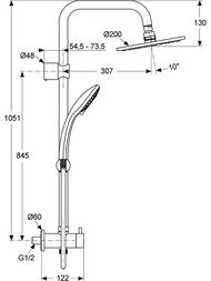 Ideal Standard IDEALRAIN DUO ������� ������� A5689AA ����� 3 �������, ������� ��� 200��,����� 1750��