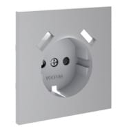 Накладка для розетки с/з и защитными шторками, с USB A+A Voltum S70 VLS000916, серый