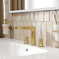 Смеситель WasserKRAFT Schunter 8235 для раковины, двухзахватный, матовое золото