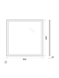 ������� BelBagno (800x30x800) ���������, ��������� �����������, �������� SPC-GRT-800-800-LED-TCH-WARM