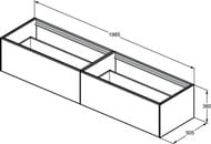����� ��� �������� Ideal Standard CONCA (1985x505x360) 2 �����, ������� ���� T3987Y6