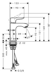 Уценка! Смеситель для умывальника Hansgrohe Metris 31080000 однозахв., излив 100мм, д/к, хром - уценка. — миниатюра 5