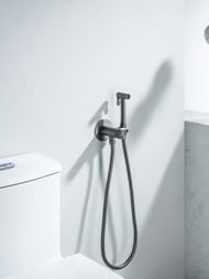 Набор с гигиеническим душем Aquatek Бетта AQ1023BGM встраиваемый, 1 отв., однозахватный, сталь оруж