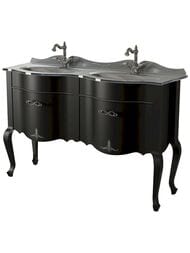 Тумба под раковину Caprigo Бурже 140 nero lucido 1350х950х460 11017-020