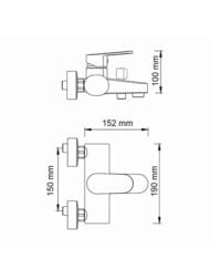 Смеситель для ванны/душа WasserKRAFT Donau 5301 с коротким изливом, хром — изображение 3