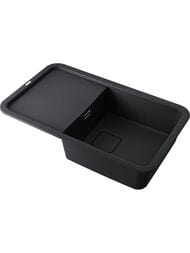 Мойка Omoikiri TASOGARE 86-BL (860х510210) врезная, артгранит, цвет черный 4993469