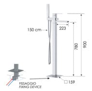 Смеситель для ванны Remer Qubika Q08, хром — миниатюра 2