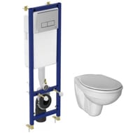 Ideal Standard Инсталляция с подвесным унитазом Ecco и сиденьем с микролифтом W770101 (W740601+W303001+W3710AA)
