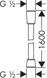 ������� ����� Hansgrohe Isiflex 1,60 � ���� ���������� 28276000