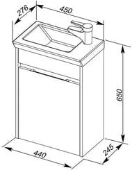 �������� Aquanet Isik 45 (Sanovit) 450�276 ��, ��������� ��� ��������� ������, ����� 182339