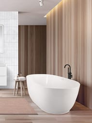 Ванна акриловая BelBagno BB413-1500-800 1500x800x610 отдельностоящая, овальная,  белый
