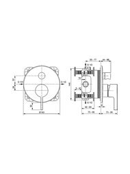 Смеситель для душа Ideal Standard JOY A7383GN встраиваемый, однозахватный, серебряный шторм