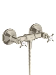 Смеситель Axor Montreux 16560820 для душа двухзахватный настенный, шлифов никель