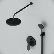 Душевая система AM.PM X-Joy FB85A1RH22 встраиваемый смеситель, верхний/ручной душ, черный матовый — изображение 6