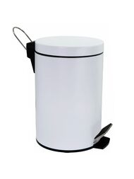Ведро для мусора WasserKRAFT К-635WHITE с педалью, 5л, белое