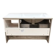 Тумба COMFORTY Турин-90L (905х495х470) подвесная, с раковиной, дуб бежевый 00004137135