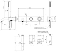 Смеситель для ванны Remer Element ET53D2WBDO, золото глянцевое — миниатюра 2