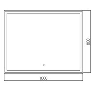 ������� Silver Mirrors ����� (1000�800) LED-���������, ������, ������ ��-00001225