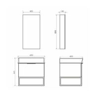 Зеркало-шкаф COMFORTY Порто-50 (485х800х140) подвесной, дуб темно-коричневый 00-00009323