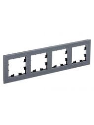 Рамка Systeme Electric ATLASDESIGN NATURE 4 поста, МРАМОР АЙС ГРЕЙ ATN343204