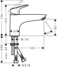 ��������� Hansgrohe Logis 71311000 ��� ����� �������������, ������������� ����� 145��