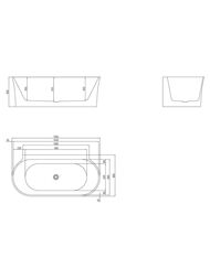 Ванна акриловая BelBagno BB409-1500-800 (1500х800х600) свободностоящая