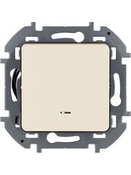 Выключатель LEGRAND INSPIRIA  одноклавишный с подсветкой 10 AX 250 В слоновая кость 673611