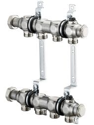 Коллектор распределительный Oventrop Multidis SH 4 контура, выход-3/4" ЕК, нерж. сталь, 1", 1407154