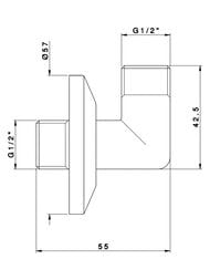Шланговое подключение Nicolazzi 5526CR хром
