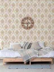 Обои виниловые на флизелине Grandeco Anastasia A53909 (1,06х10,05) дамаск, бежевые (рул.)