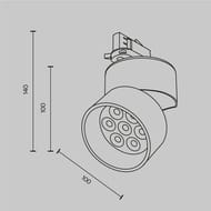 �������� ���������� Maytoni Alfa (�����) TR199-3-15W4K-M-W Trinity 4000K 15�� 36�, IP20, �����