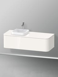 Тумба под раковину слева Duravit Happy D.2 Plus 1300х408х550 1 ящик, белый глянец HP4932L2222 — изображение 2