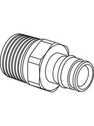 Соединитель Uponor Q&E с наружной резьбой 16-3/4" HP, латунь 1023004