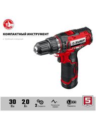 Дрель-шуруповерт ЗУБР Мастер ДШЛ-125-21, 12 В, 1 АКБ (2 Ач), в коробке — изображение 5