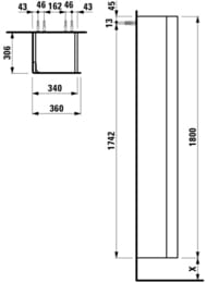 ����� Laufen INO 4.2545.2.030.170.1 (360�305�1800) 1 ������ ������, ����� �������