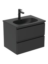 Смеситель для умывальника Ideal Standard CERAFINE O излив 126мм, с дон клапаном, мат.черный BC699XG
