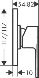 Смеситель для душа Hansgrohe Vernis Shape 71658670 встраиваемый 117мм, внешняя часть, матовый черный