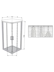 ������ �������� ������ RAVAK 10� 10RV2K (800�1900) ������, ����� + �����������