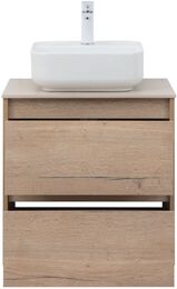 Тумба под раковину Aquanet Nova Lite 60 287901 (580х435х562) подвесная, 2 ящика, дуб крафт