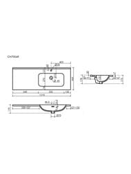 �������� ��������� Ceramicanova Element 1210�465�175 ���� ������,1 ���. ��� ���������,����� CN7006R